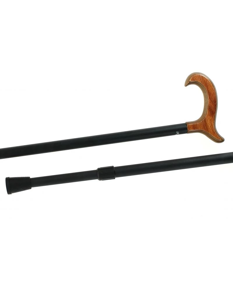 FAYET Wandelstok met hout gebogen handvat