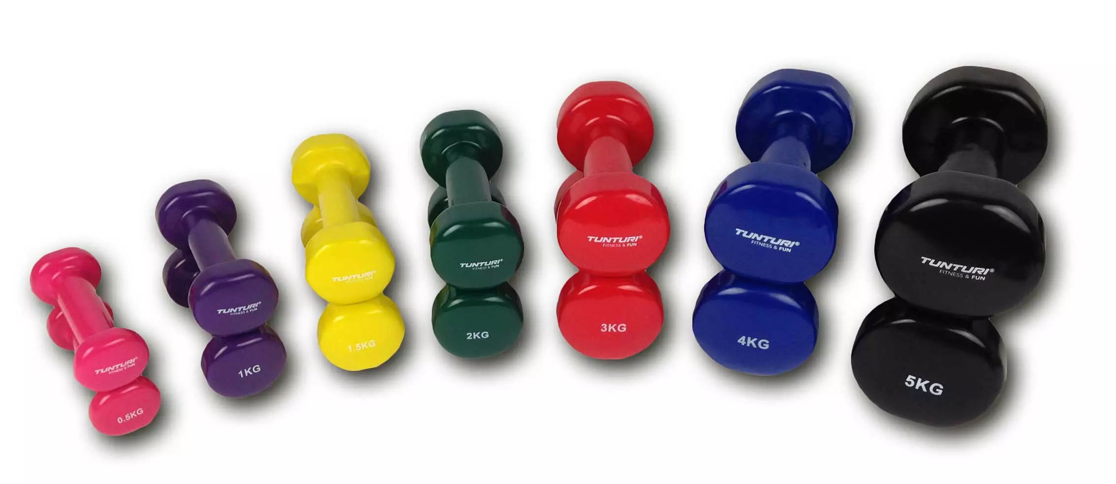 TUNTURI Vinyl Dumbbells (2.0kg)