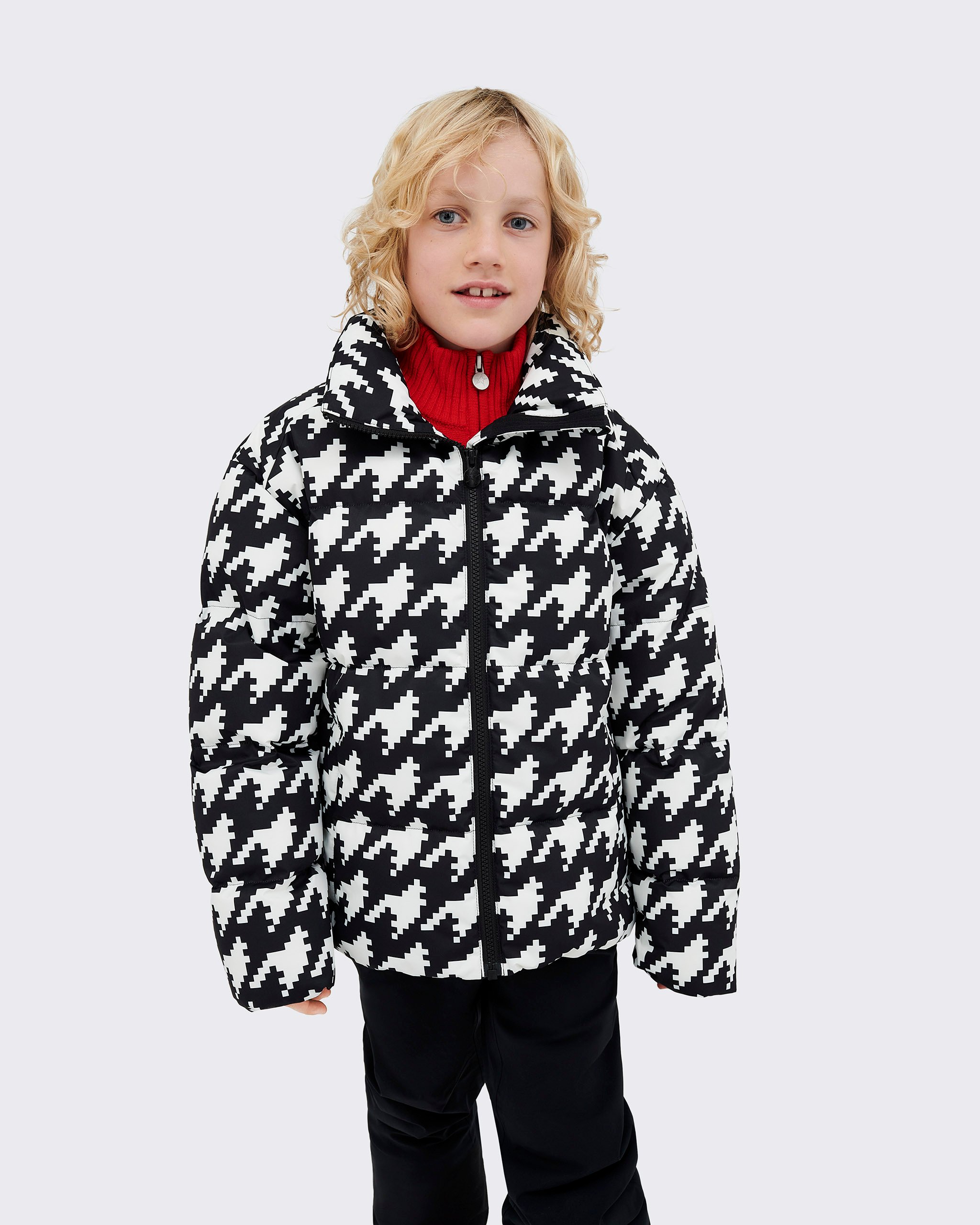 Houndstooth Down Nuuk Puffer Jacket 3