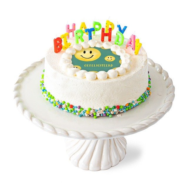 Layer cake | Regenboog | Gefeliciteerd | 8p | 8 personen