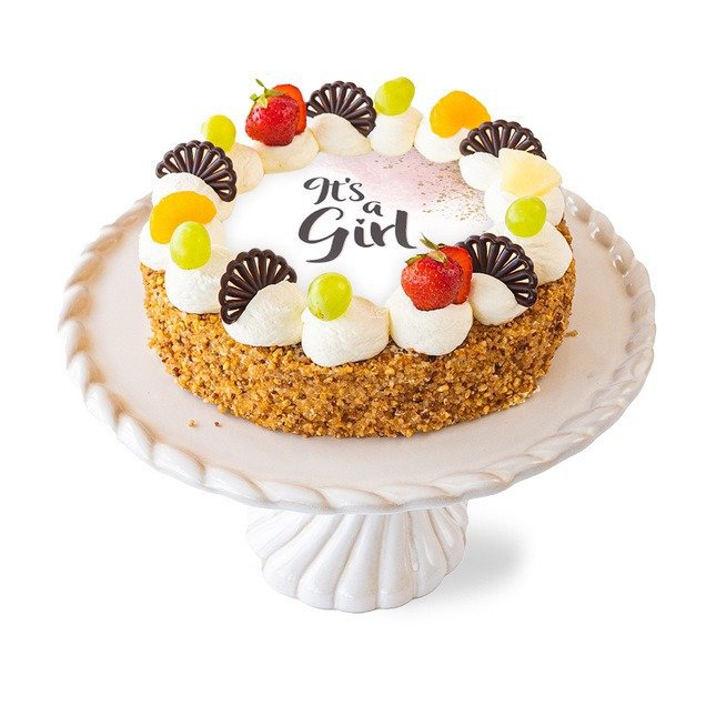 Slagroomtaart fruit | Geboorte meisje | 16-20p | 20 personen