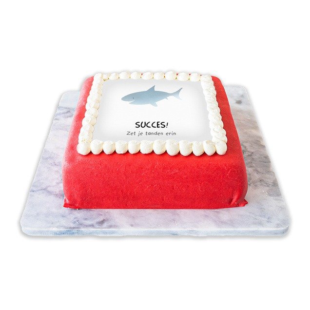 Marsepeintaart rood | Succes | 8-10p | 8 personen