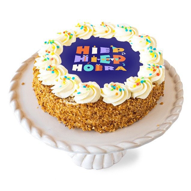 Slagroomtaart rozetten | Hoera | 6-8p | 8 personen