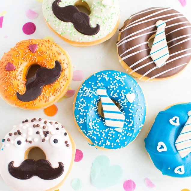 Donuts Moustache | 6 stuks