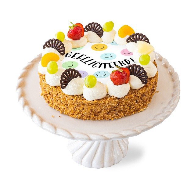 Slagroomtaart fruit | Gefeliciteerd | 16-20p | 20 personen