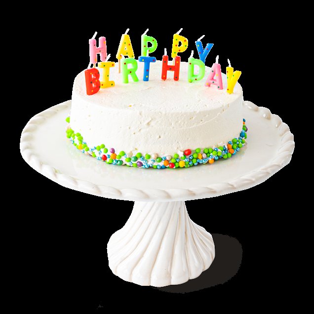 Layer cake | Regenboog met kaarsjes | 8p | 8 personen