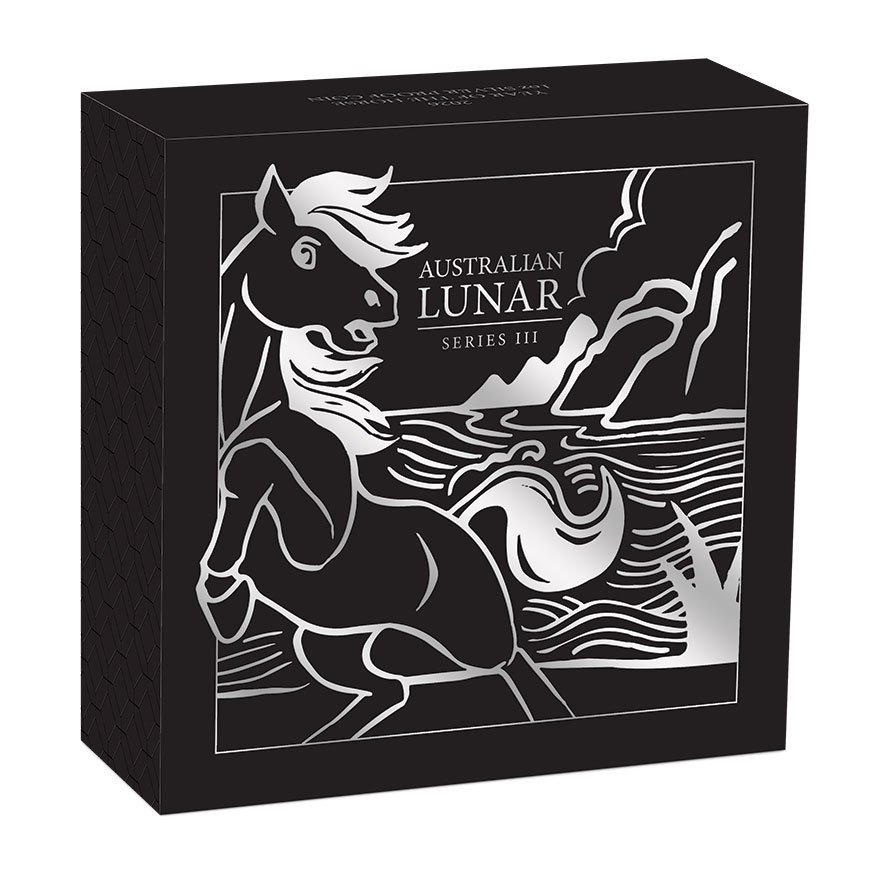 Box of the Silver Lunar III Horse 1 oz PF - 2026