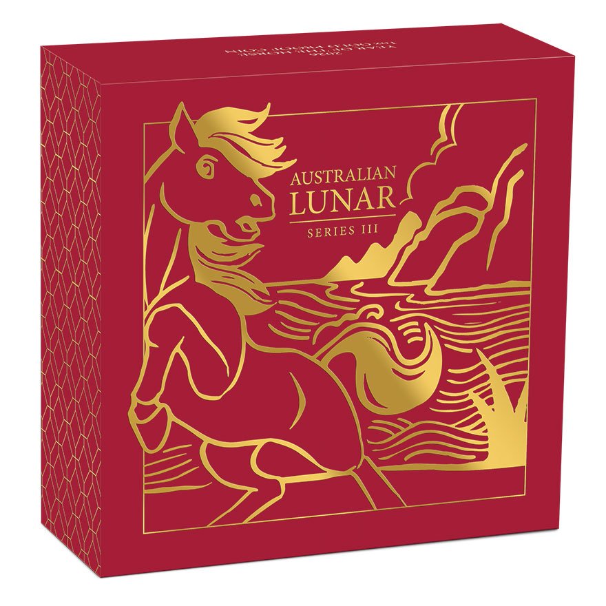 Box of the Gold Lunar III Horse 1 oz PF - 2026