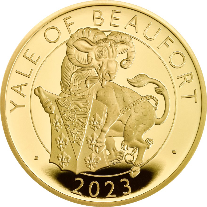 View 1: Gold Yale of Beaufort 1 oz PP - Royal Tudor Beasts 2023