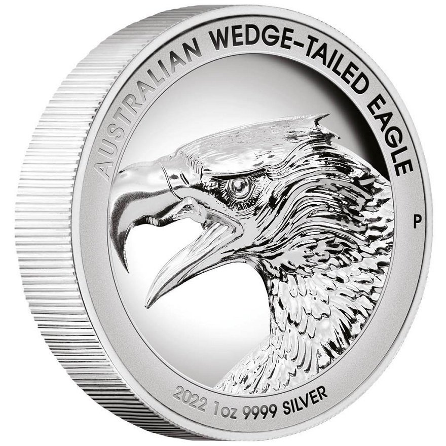 View 2: Silber Wedge Tailed Eagle 1 oz PP - High Relief 2022