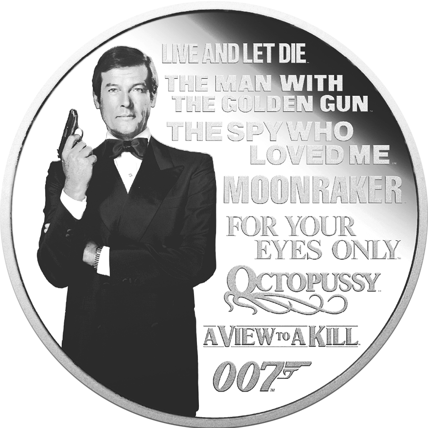 View 1: Silber James Bond Legacy Serie - Roger Moore 1 oz PP - 2022