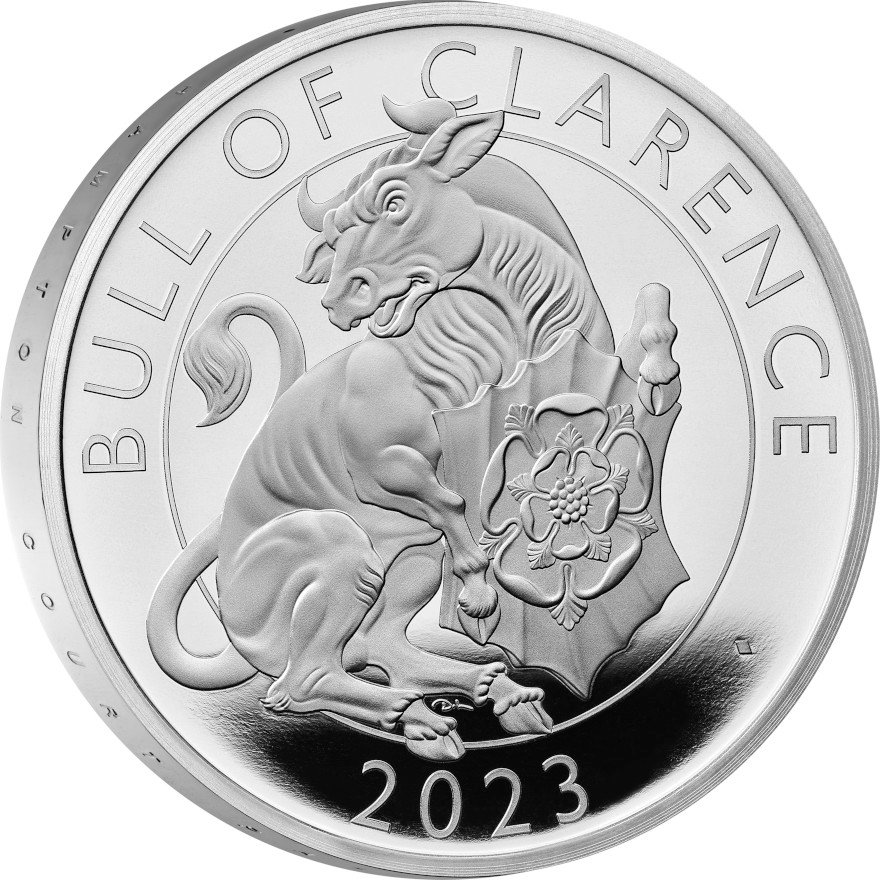 View 2: Silber Bull of Clarence 1 oz PP - Royal Tudor Beasts 2023