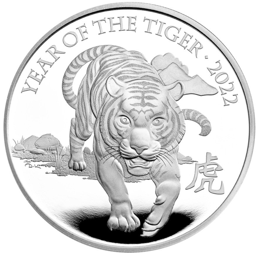 View 1: Silber Lunar Tiger 1 oz PP - Royal Mint 2022