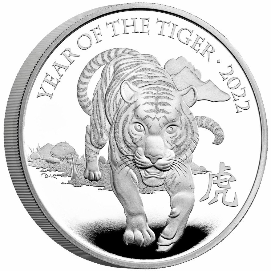 View 2: Silber Lunar Tiger 1 oz PP - Royal Mint 2022