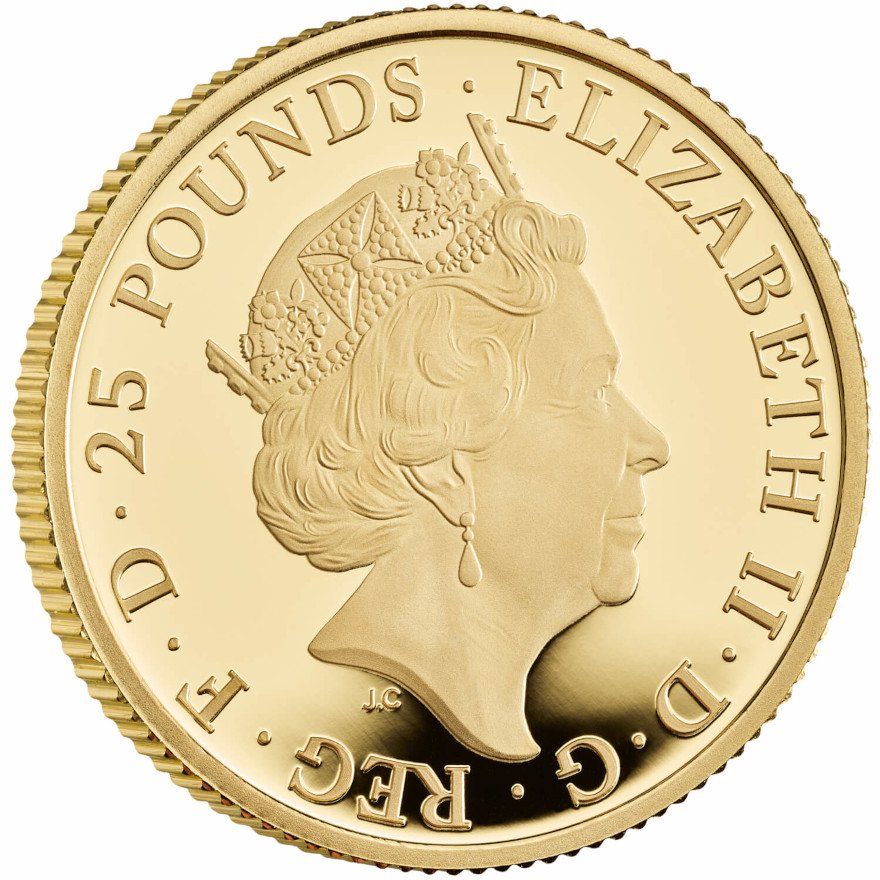 View 4: Gold Lion of England 1/4 oz PP - Royal Tudor Beasts 2022
