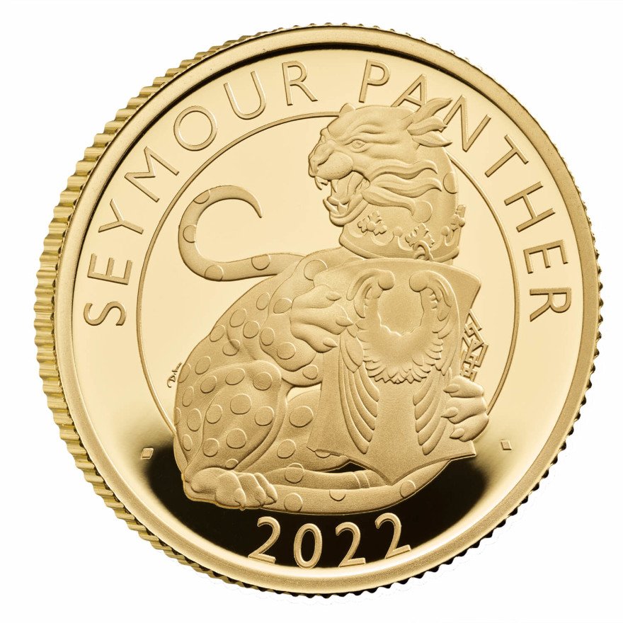 View 2: Gold The Seymour Panther 1/4 oz PP - Royal Tudor Beasts 2022