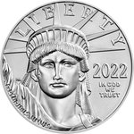 Front of the Platinum coin American Eagle 1/1 oz