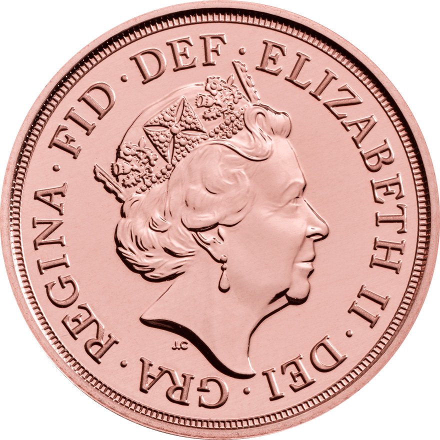 Back of the Gold Sovereign - 2022
