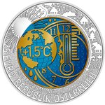 Silber Niob Münze "Erderwärmung" 25 EUR HGH AUT - 2023