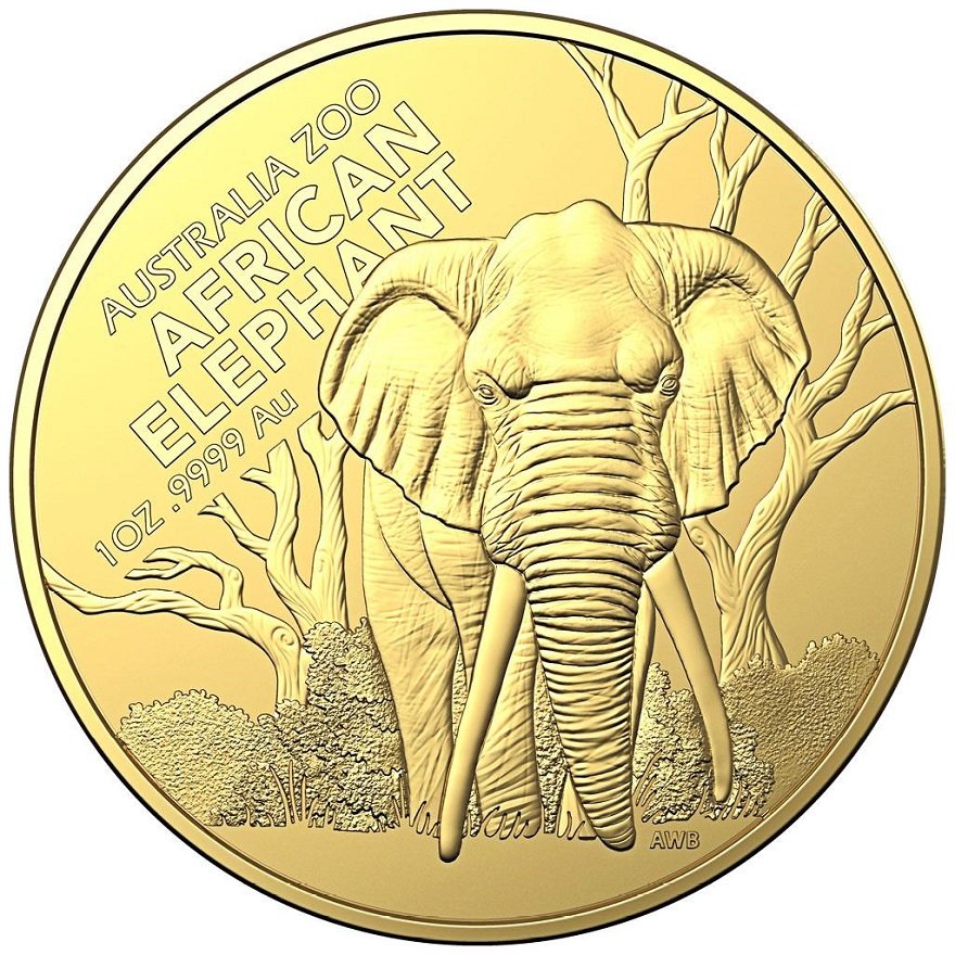 View 1: Gold Australia Zoo 1 oz - Elefant - RAM 2022