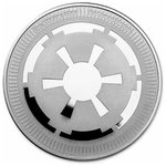 Front of the Silver STAR WARS - Galactic Empire 1 oz