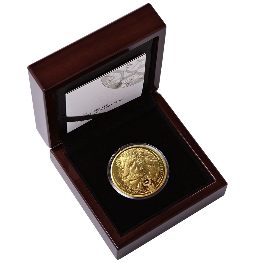 Gold Lion 1 oz PF - Big Five Series I - 2019 in the original coin case