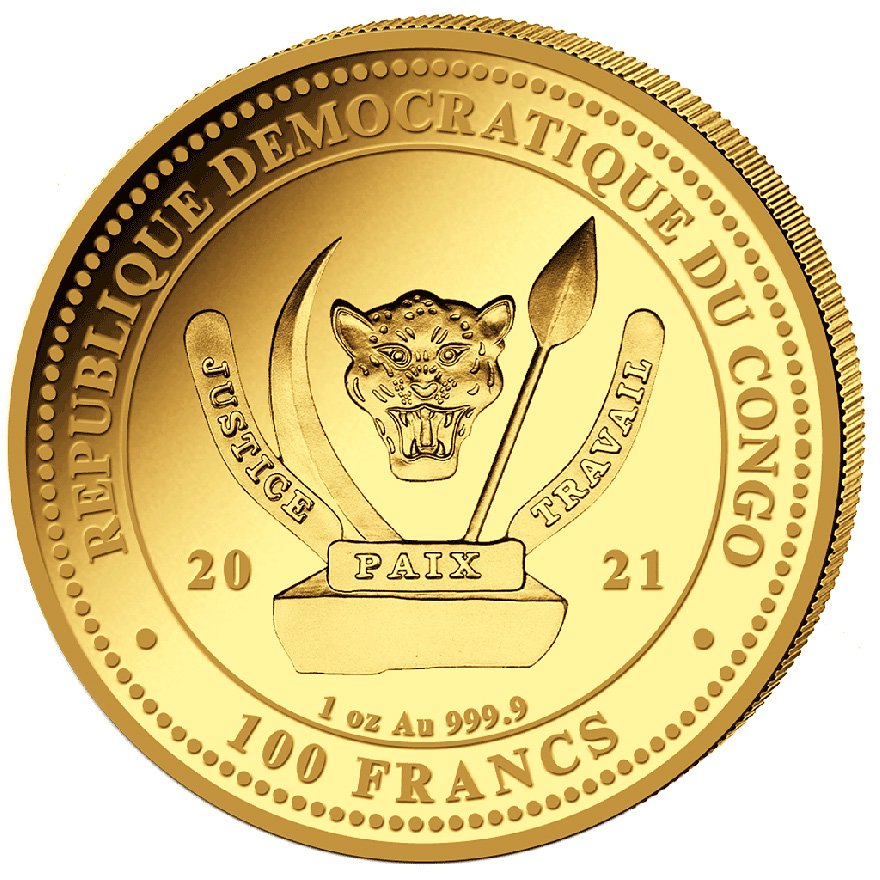 Back of the Gold Bald Eagle 1 oz