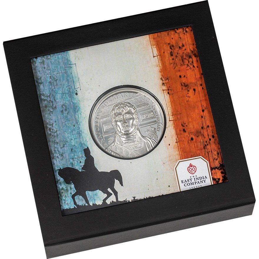Silver Napoleon Bonaparte 2 oz - 200th Anniversary - Ultra High Relief in the original coin case