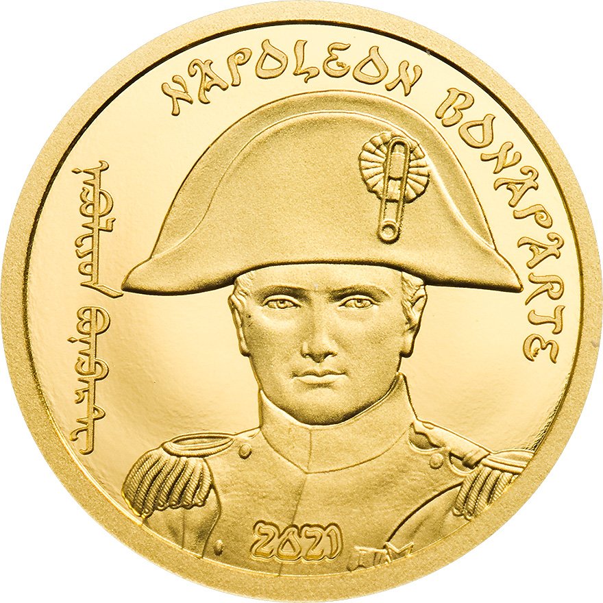 Front of the Gold Napoleon Bonaparte 0.5 g