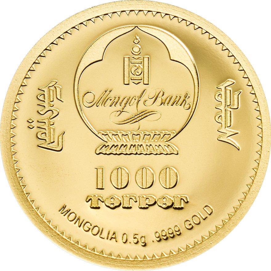 Back of the Gold Napoleon Bonaparte 0.5 g
