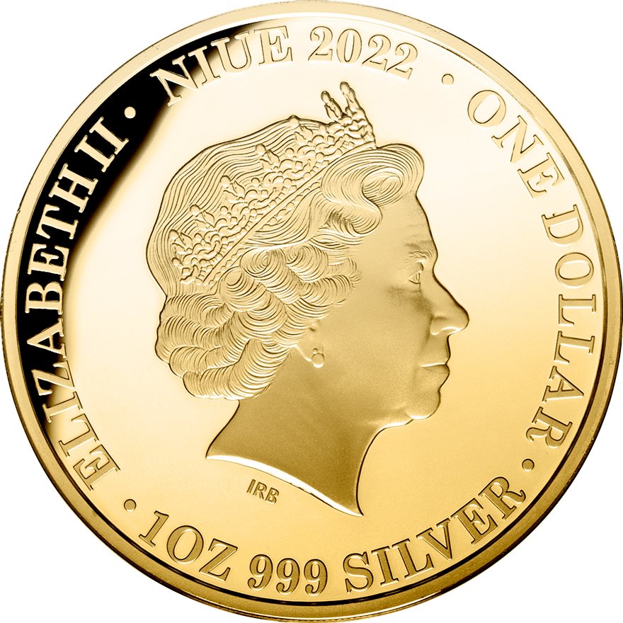 Back of the Silver Australian Honey Bee 1 oz PF - 2022