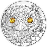 Front of the Silver Europa - Wisdom of the Owl 20 EUR PF AUT - 2021