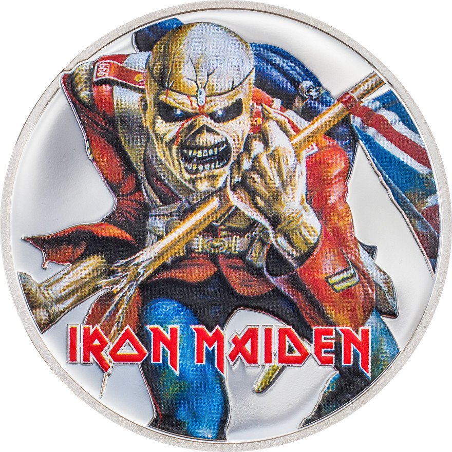 View 1: Silber Iron Maiden - Eddie the Trooper 1 oz PP