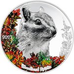 Front of the Silver Woodland Spirits - Chipmunk 1 oz - 2023