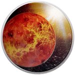 Silber 1 oz "Sonnensystem" 3. - Venus PP - gewölbte Prägung 2021