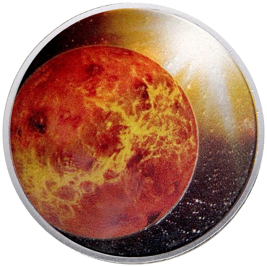 View 1: Silber 1 oz "Sonnensystem" 3. - Venus PP - gewölbte Prägung 2021