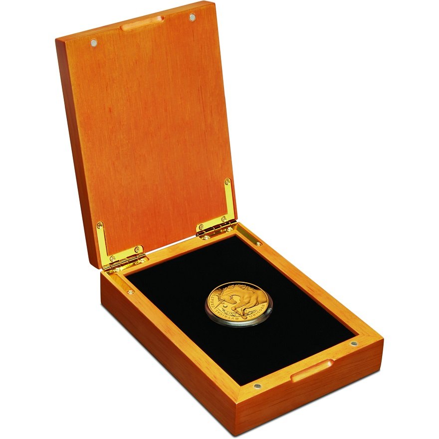 Gold Mythical Creatures 1 oz PF - Unicorn 2021 in the original coin case