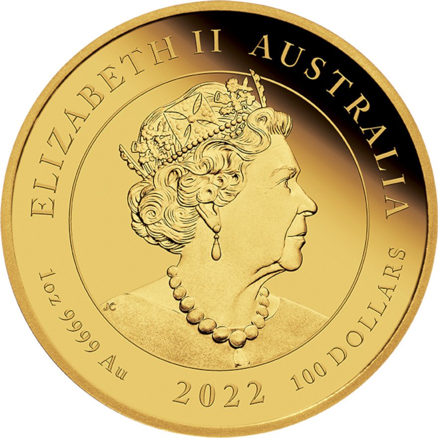 Back of the Gold Mythical Creatures 1 oz PF - Griffin 2022
