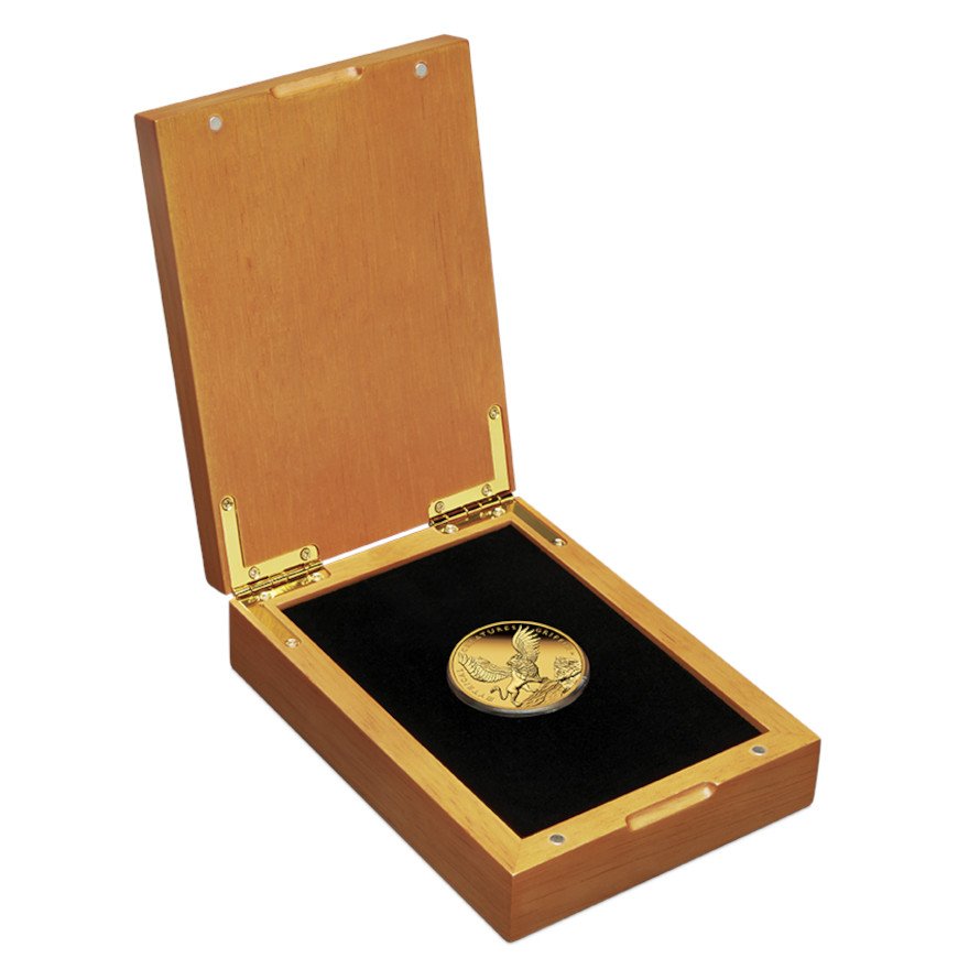 Gold Mythical Creatures 1 oz PF - Griffin 2022 in the original coin case