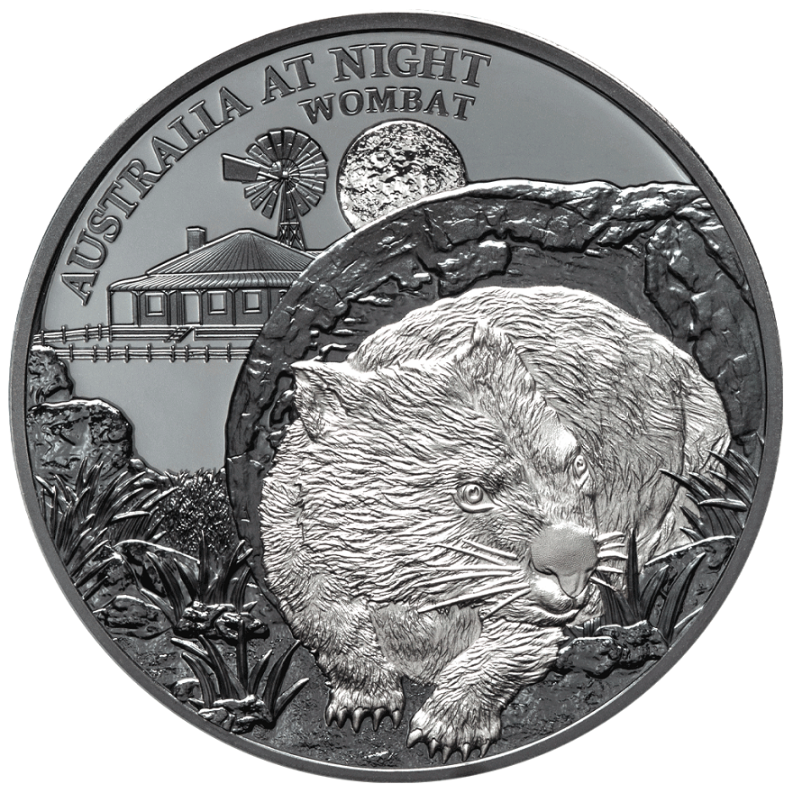 View 1: Silber Wombat 1 oz  2021 - Black Proof