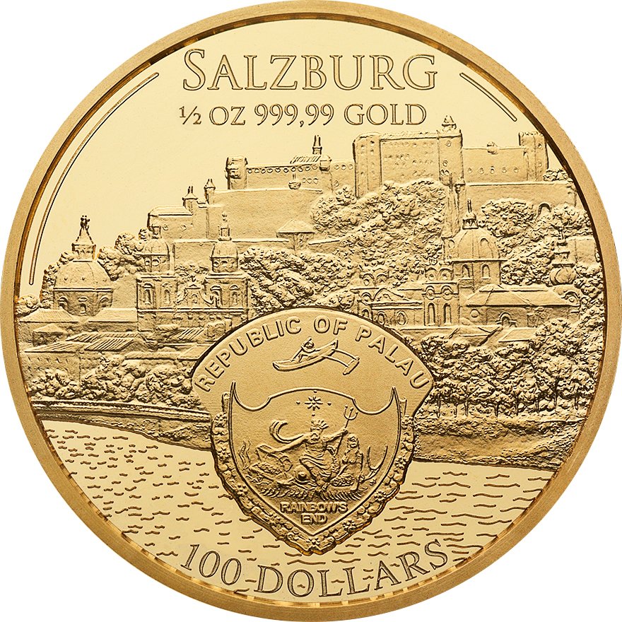 Back of the Gold Mozart Coin 1/2 – philoro
