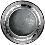 Front of the Silver coin Earth and Beyond - The Moon PF - 1 oz - 2019