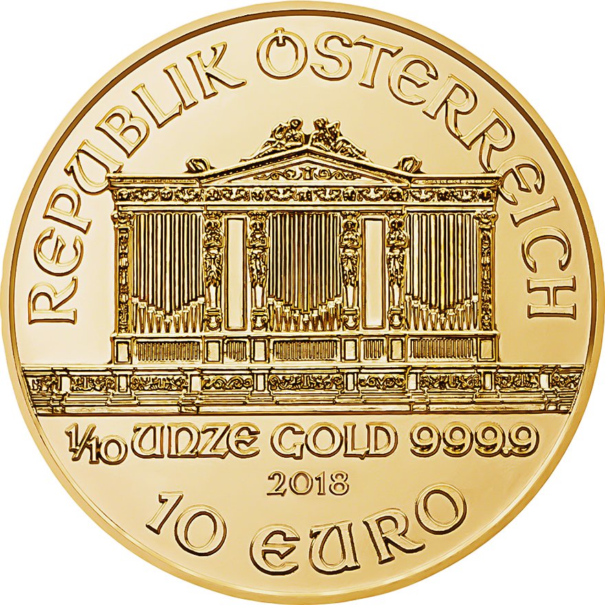 View 2: Gold Philharmoniker 1/10 oz - EUR