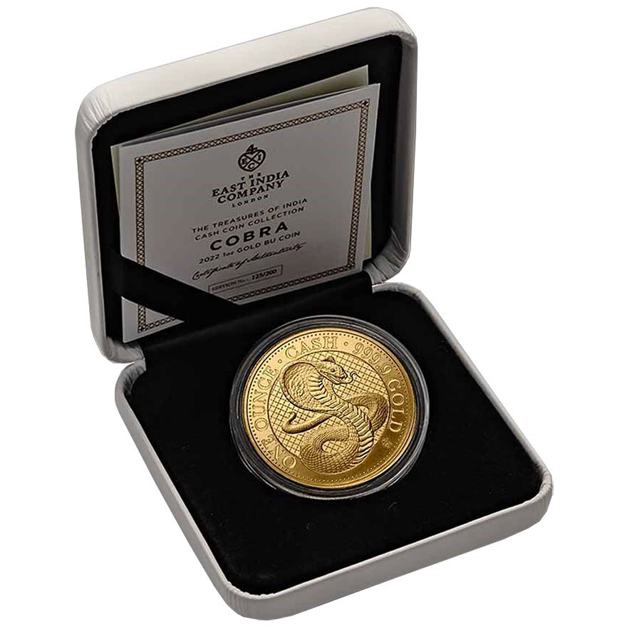 Gold Kobra - India Wildlife 1 oz in the original coin case
