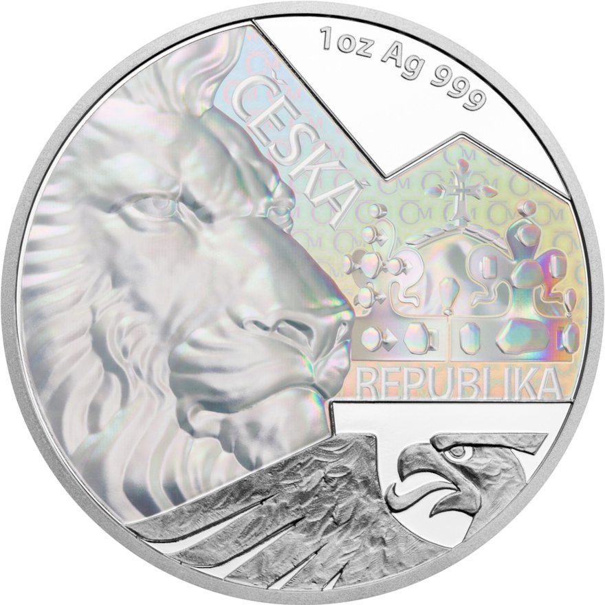 View 1: Silber Tschechischer Löwe 1 oz PP - Hologramm 2023