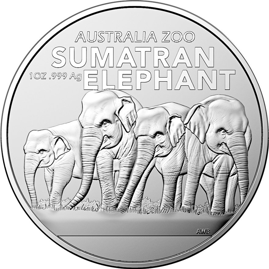 View 1: Silber Australia Zoo 1 oz - Elefant - RAM 2022