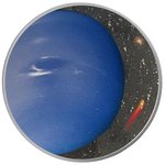 Silber 1 oz "Sonnensystem" 9. - Neptun PP - gewölbte Prägung 2022