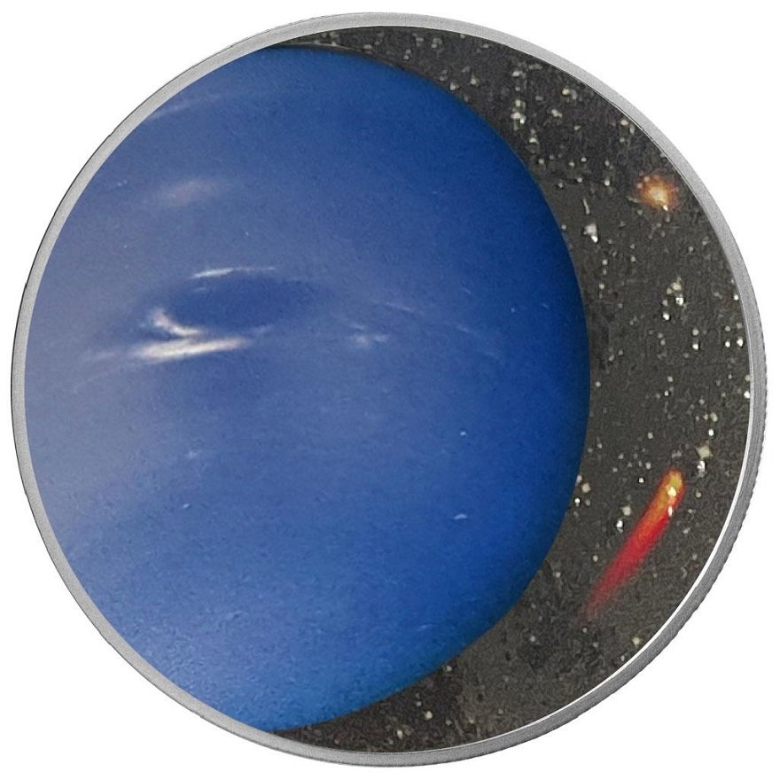 View 1: Silber 1 oz "Sonnensystem" 9. - Neptun PP - gewölbte Prägung 2022