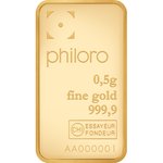 Goldbarren 0,5 g philoro lose - LBMA zertifiziert