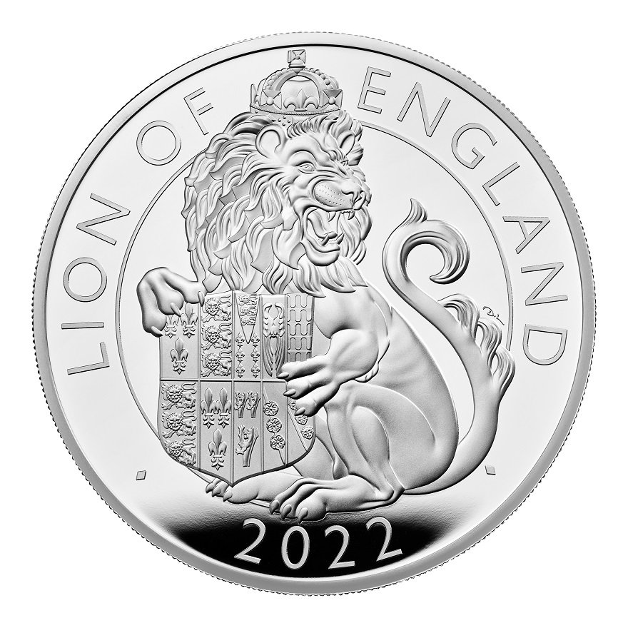 View 1: Silber Lion of England 5 oz PP - Royal Tudor Beasts 2022